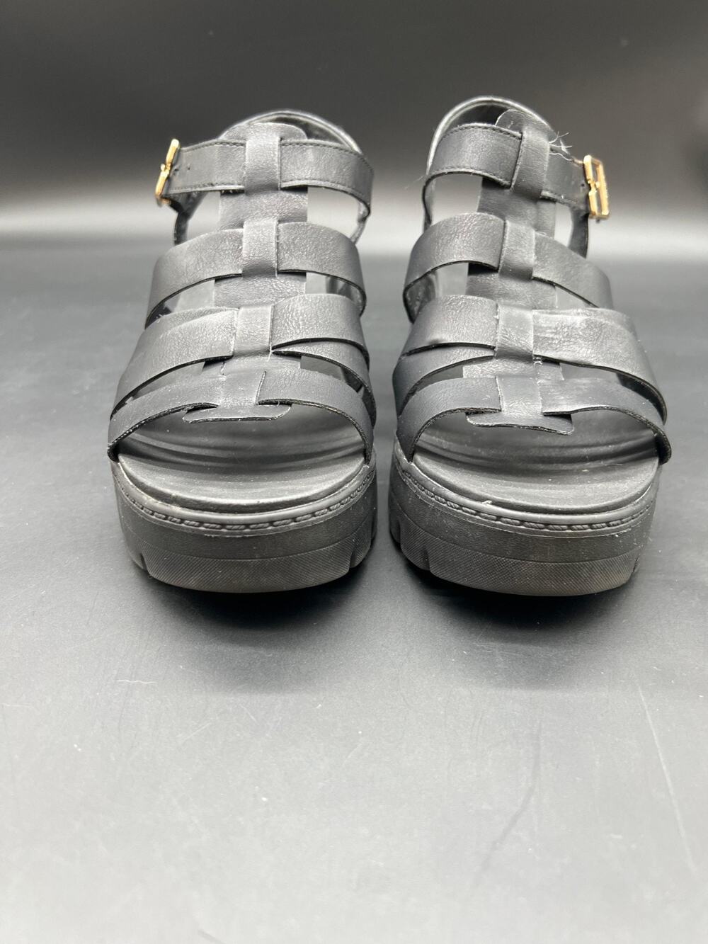 Womens Dr Scholls Maura Sandals Black Leather Slingback Size 6M